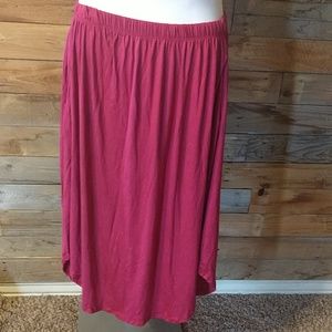 Women's high waist shirring midi skirt - NEW